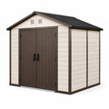 Abri de jardin en résine marron/beige 183x185x208 cm