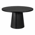Table à manger ronde en bois noir Ø120 cm