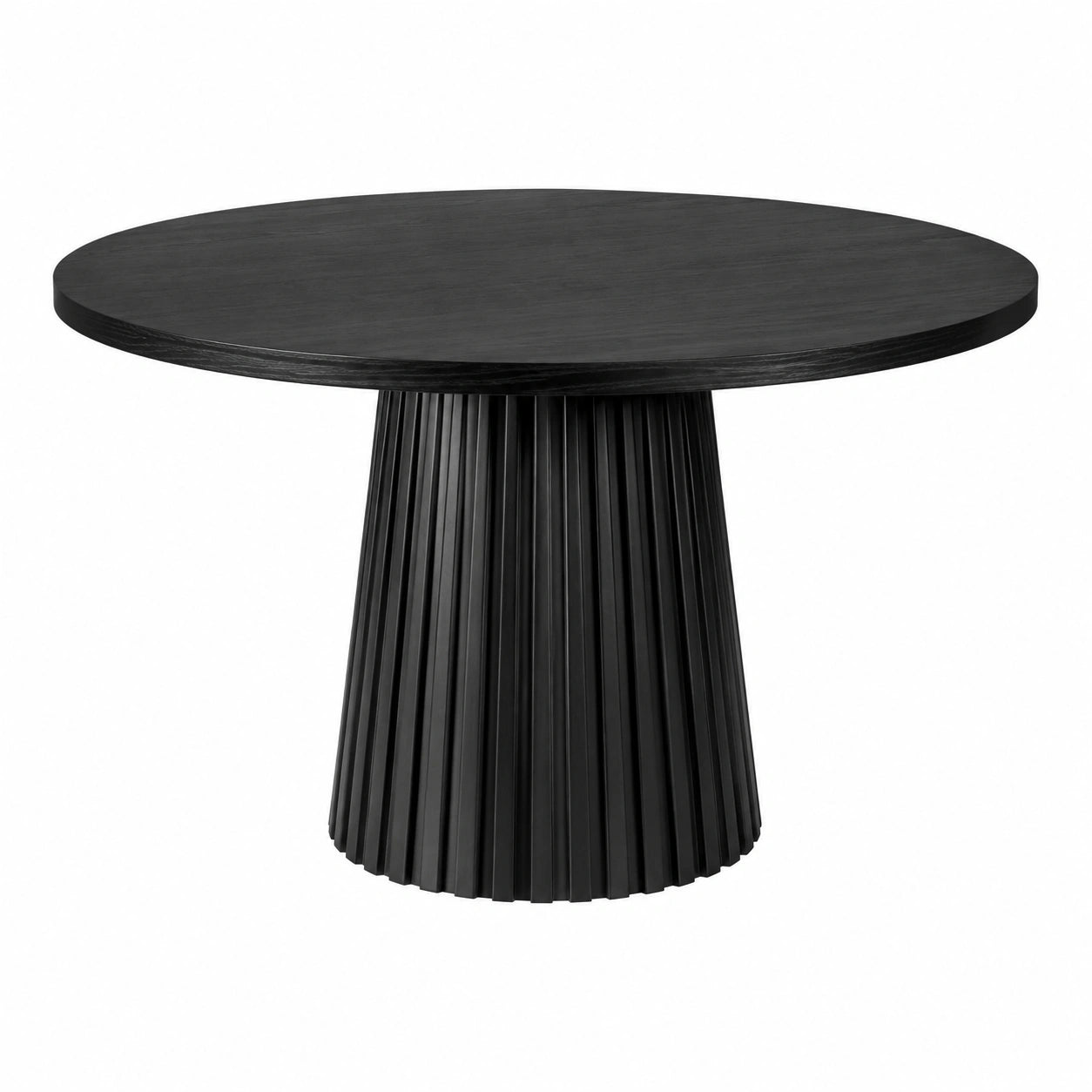 Table à manger ronde en bois noir Ø120 cm