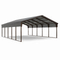 Abri double en métal galvanisé gris 600x300x250 cm