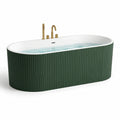 Baignoire îlot acrylique ovale vert foncé 170 cm
