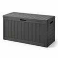 Coffre de rangement extérieur en plastique noir 145x69x60 cm