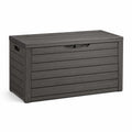 Coffre de rangement extérieur en résine gris 117 cm