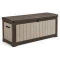 Coffre de rangement extérieur en plastique 150x70x60 cm marron