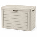Coffre en plastique taupe 300L extérieur 117cm x 45cm x 57cm