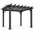 Pergola en métal noir 3x3m