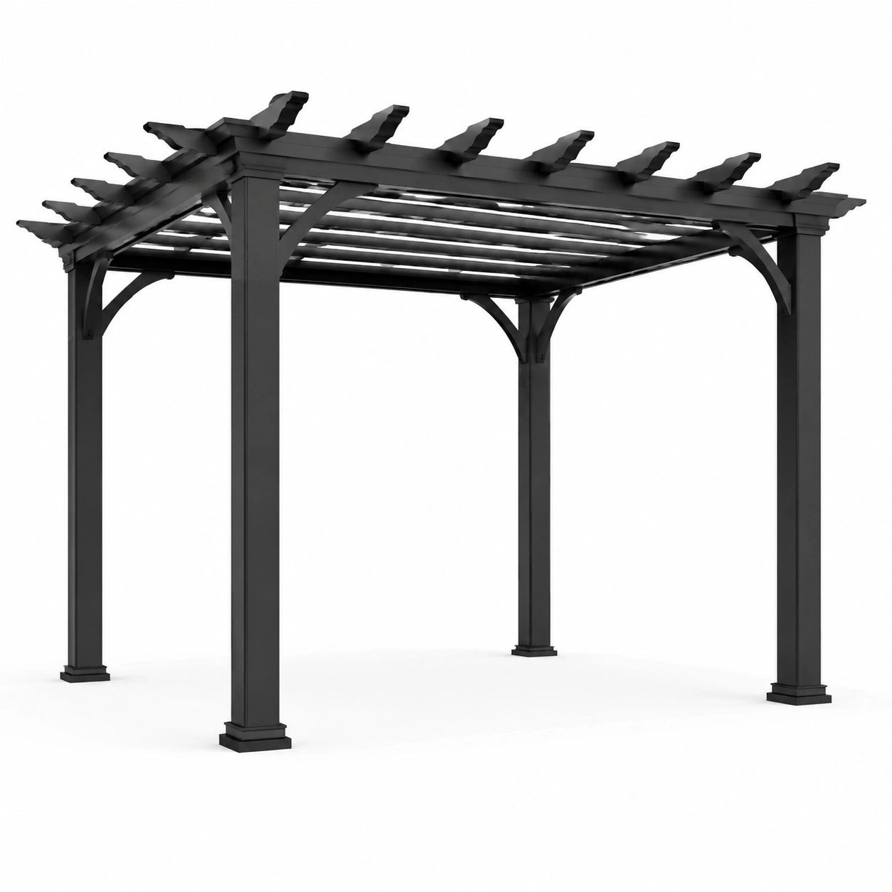 Pergola en métal noir 3x3m