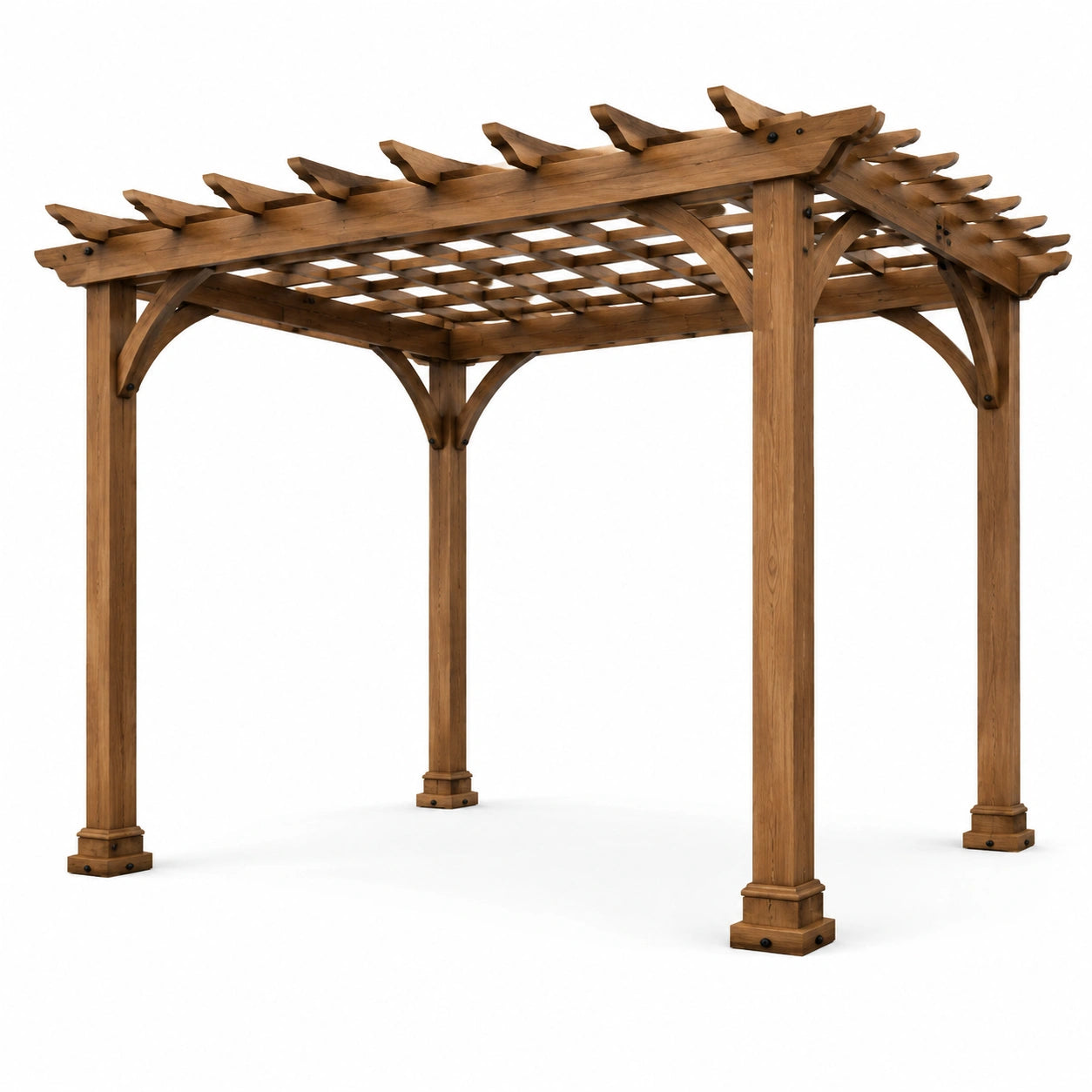 Pergola en Bois de Chêne Châtaigne 3x3m
